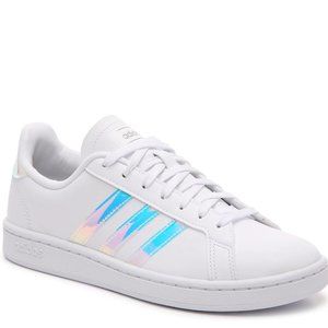 ADIDAS WOMEN'S GRAND COURT SNEAKER WHITE/IRIDESCENT